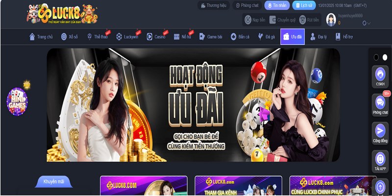 LUCK8 có những khuyến mãi gì